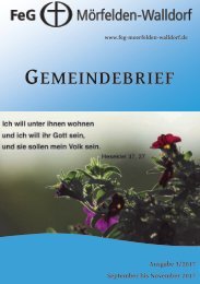 Gemeindebrief September - November 2017