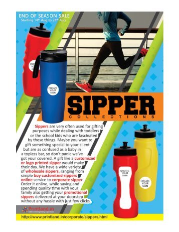 Buy Bulk Promotional and Corporate Logo Printed Sippers Supplier Online in India – PrintLand.in