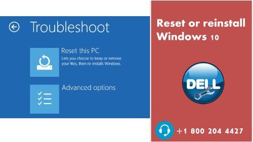 Steps To Reset or Reinstall Windows 10 on Dell | 1855-341-4016