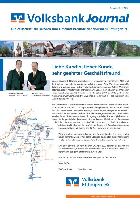 Volksbankjournal Volksbank Ettlingen Eg