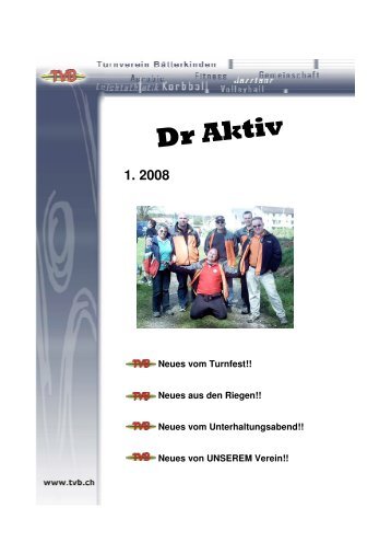 Dr Aktiv 1. 2008 - Turnverein Bätterkinden