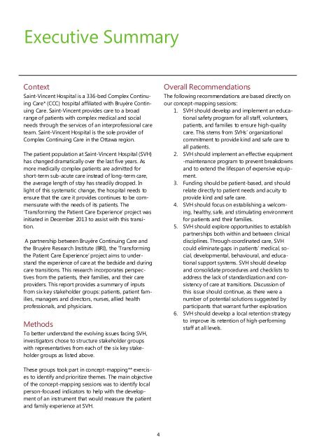 Using Concept Mapping to Build Coordinated, Person-centered, High-quality Care at Saint-Vincent Hospital: Summary of Evidence 