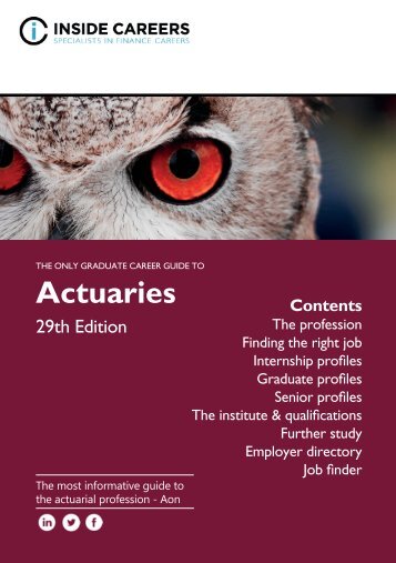 The Only Graduate Career Guide to Actuaries 2017/18
