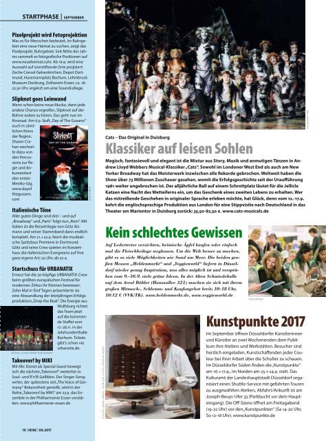 HEINZ Magazin Wuppertal 09-2017