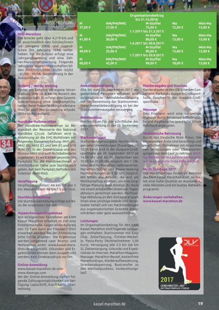 EAM Kassel Marathon Magazin 2017