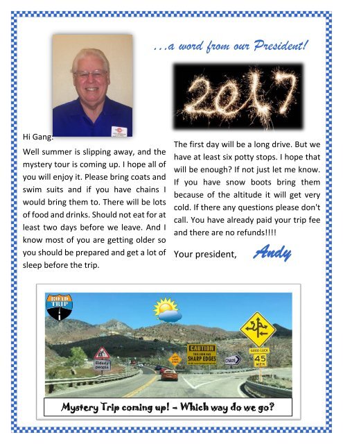 Central Valley Corvettes Magazine - September 2017