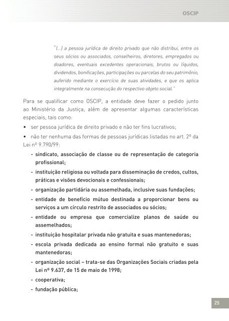 Manual sobre as OSCIP