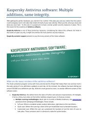 Kaspersky Antivirus software: Multiple additions, same integrity