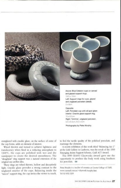 Pottery In Australia Vol 39 No 4 December 2000