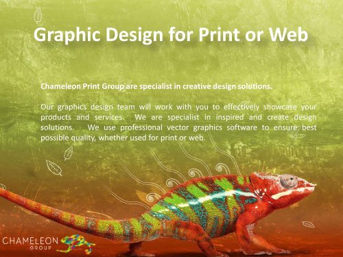 Graphic Design for Print or Web - Chameleon Print Group