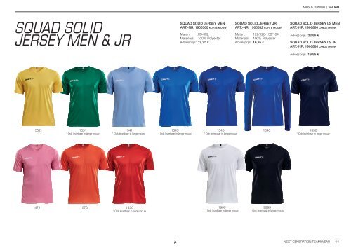 Craft Teamwear brochure