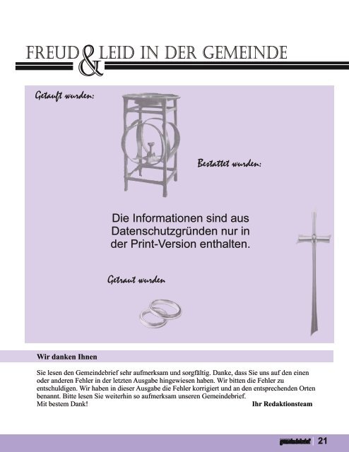 Evang.-luth. Kirchengemeinde Roth - Gemeindebrief Sept. - Nov. 2017