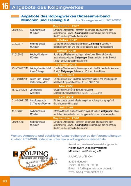 Kolping-Akademie München Programm 2017 2018