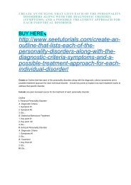 CREATE AN OUTLINE THAT LISTS EACH OF THE PERSONALITY DISORDERS ALONG WITH THE DIAGNOSTIC CRITERIA (SYMPTOMS) AND A POSSIBLE TREATMENT APPROACH FOR EACH INDIVIDUAL DISORDER.