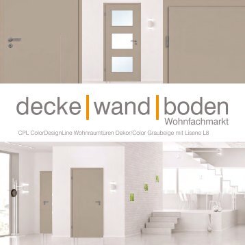 dwb Wohnraumtüren CPLColorLine mit Lisene L8 Graubeige