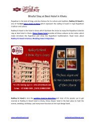 Blissful Stay at Best Hotel in Khatu