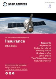 Inside Careers Guide to Insurance - 8th Edition