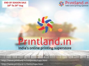 PrintLand.in - Buy Promotional or Corporate Caps with Logo Printed Online in India at Affordable Price