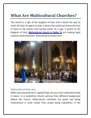 What Are Multicultural Churches?
