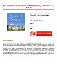 Download E-Book My Story as an American Au Pair in the Loire Valley  French Illusions Book 1 Full Collection