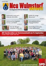 Neu Wulmstorfer aktuell Sonderausgabe Kommunalwahl 2016