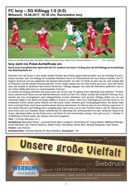 1. Ausgabe Stadionzeitung 2017/18