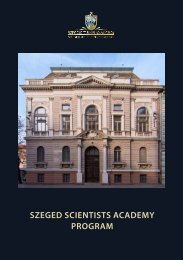 Szeged Scientists Academy School Programme