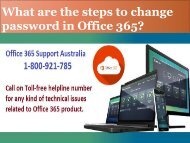 What are the steps to change password in Office 365?