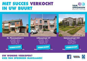 Van Spronsen Makelaars, Verkocht flyer maand augustus: postcode 3331