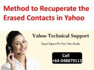 Method to Recuperate the Erased Contacts in Yahoo