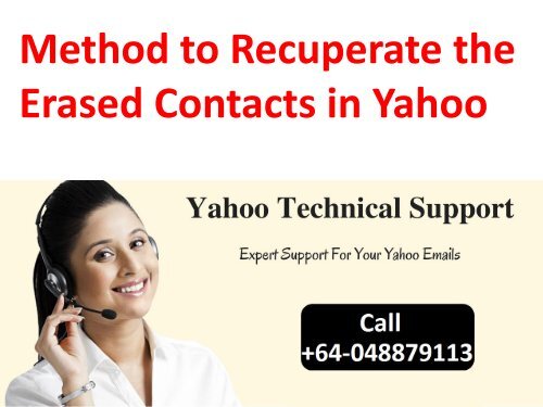 Method to Recuperate the Erased Contacts in Yahoo