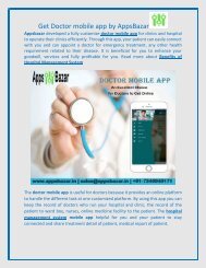 Get Doctor mobile app by AppsBazar