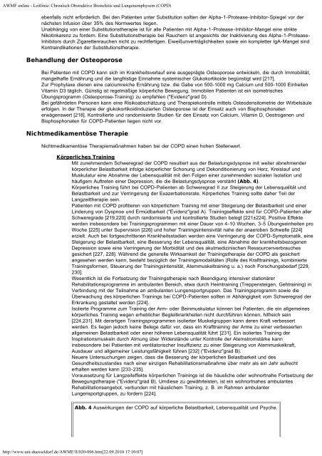 AWMF online - Leitlinie: Chronisch Obstruktive Bronchitis und ...