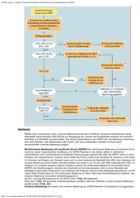 AWMF online - Leitlinie: Chronisch Obstruktive Bronchitis und ...