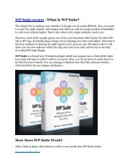 WP Suite Reviews and Bonuses - WP Suite