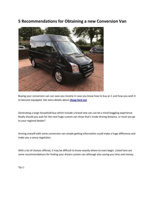 8 van deals