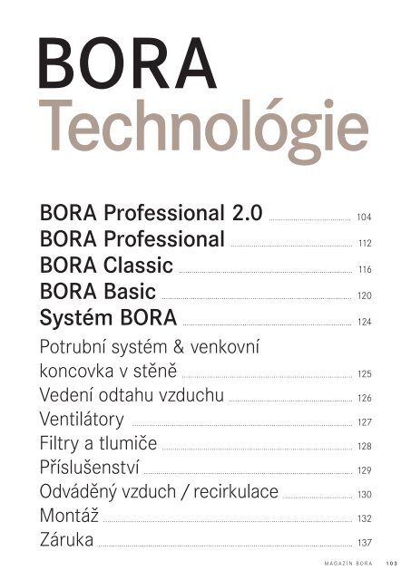 BORA Magazin – Tschechisch