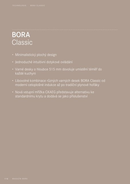 BORA Magazin – Tschechisch