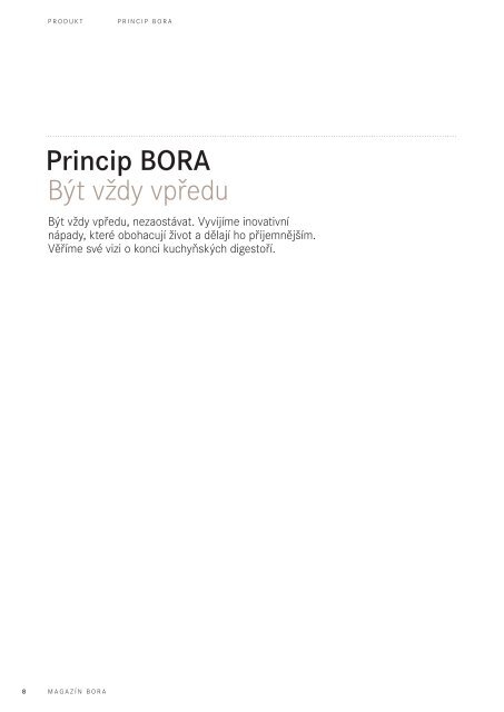 BORA Magazin – Tschechisch