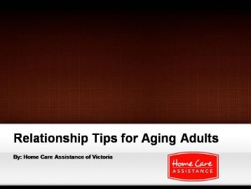 Relationship Tips for Aging Adults