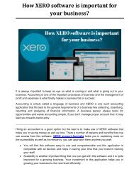 How XERO software is important for your business?