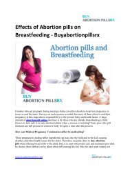 Effects of Abortion pills on Breastfeeding | Buyabortionpillsrx