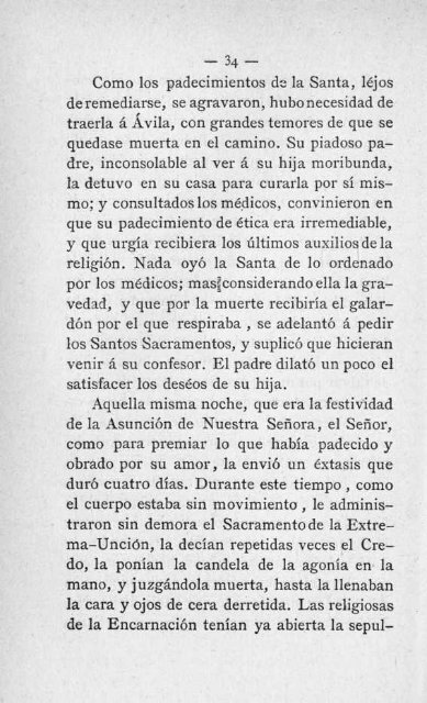 Vida Compendiada de Santa Teresa de Jesus