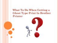 What To Do When Getting a Ghost Type Print In Brother Printer