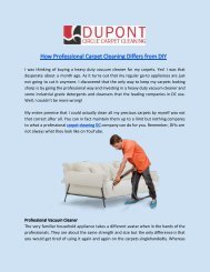 How Professional Carpet Cleaning Differs from DIY