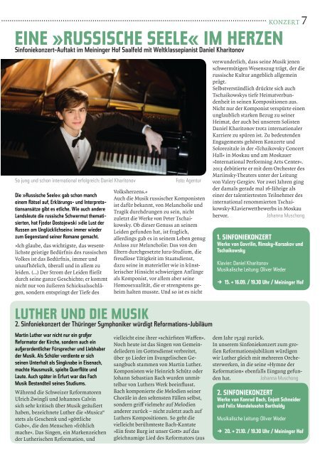 CAROLINE. Das Theatermagazin September/Oktober 2017