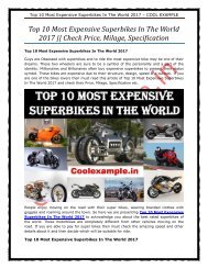 Top 10 Most Expensive Superbikes In   The World