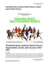 Worldwide Sports Analytics Market Reports