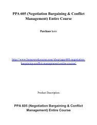 PPA 605 _Negotiation Bargaining & Conflict Management_ Entire Course