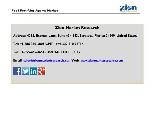 Food Fortifying Agents Market